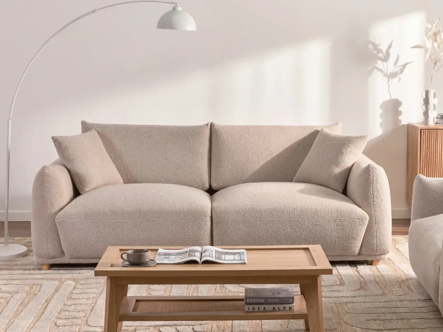 Outlet Komplet wypoczynkowy dla 5 osób JUBEK Boucle Sofy Tapicerowane|Kolekcje Sof