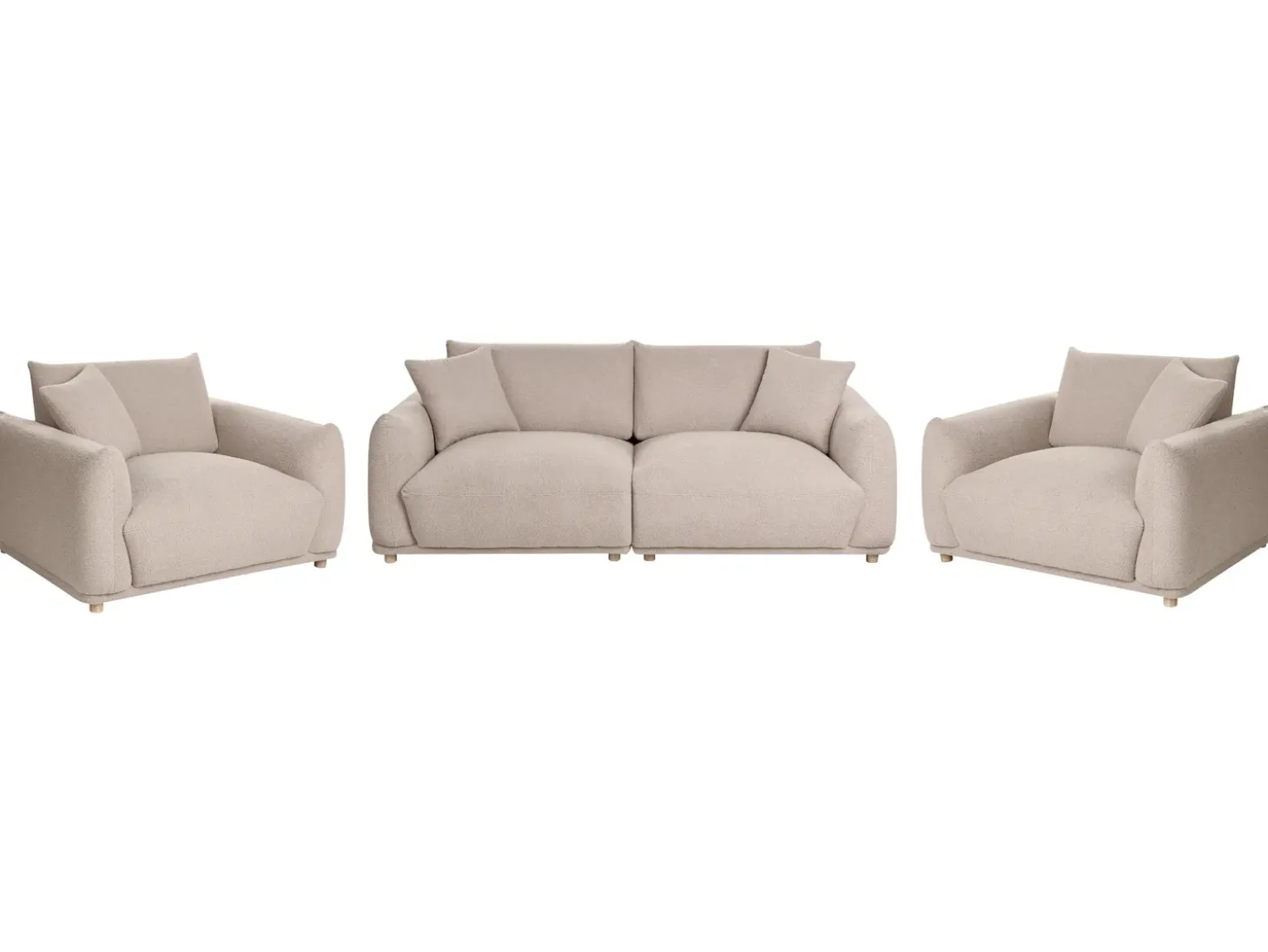 Outlet Komplet wypoczynkowy dla 5 osób JUBEK Boucle Sofy Tapicerowane|Kolekcje Sof