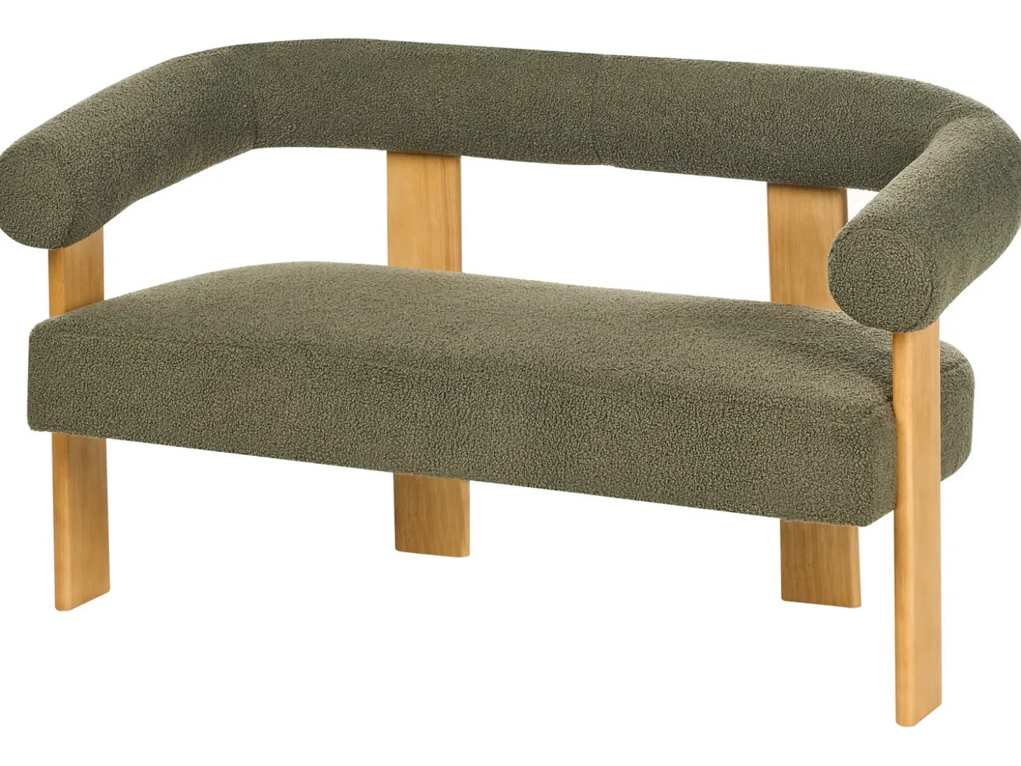 Discount Komplet wypoczynkowy ILBRO Boucle Zielony/ jasny brąz Sofy Tapicerowane|Kolekcje Sof
