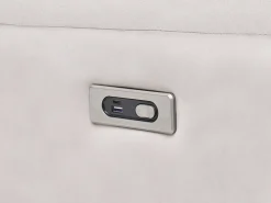 Outlet Komplet wypoczynkowy z elektryczną funkcją relaksu dla 6 osób BERGEN Welur Jasno Z portem USB Sofy Tapicerowane|Kolekcje Sof