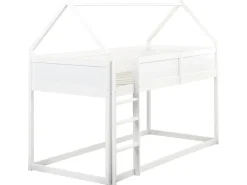 Best Łóżko na antresoli Domek Drewno sosnowe DIENNE 90 x 200 cm Dzieci Łóżka Piętrowe|Łóżka Drewniane