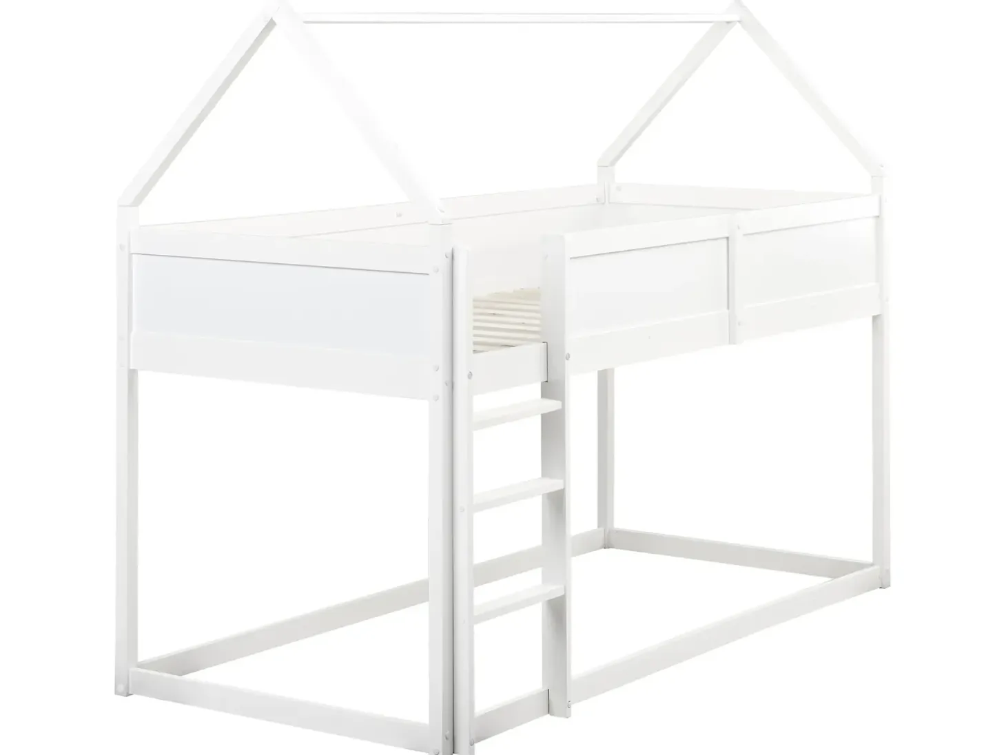 Best Łóżko na antresoli Domek Drewno sosnowe DIENNE 90 x 200 cm Dzieci Łóżka Piętrowe|Łóżka Drewniane