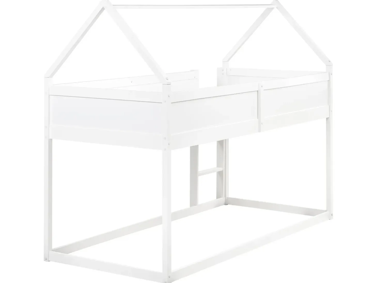 Best Łóżko na antresoli Domek Drewno sosnowe DIENNE 90 x 200 cm Dzieci Łóżka Piętrowe|Łóżka Drewniane