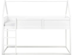 Best Łóżko na antresoli Domek Drewno sosnowe DIENNE 90 x 200 cm Dzieci Łóżka Piętrowe|Łóżka Drewniane