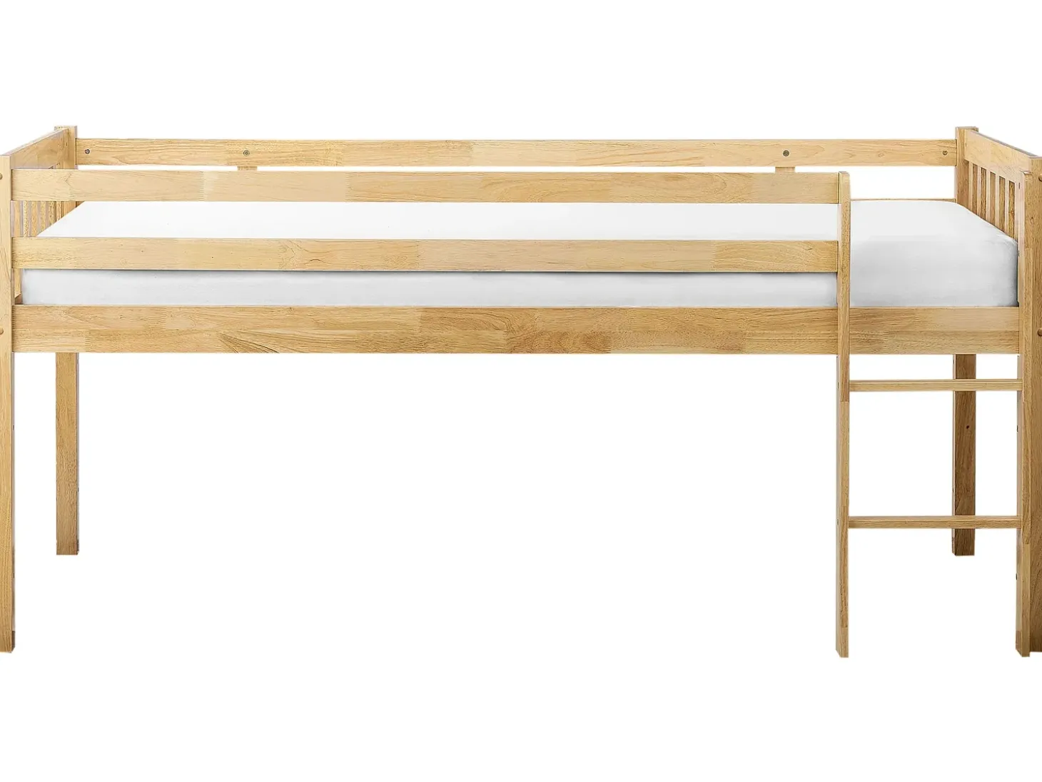 Łóżko na antresoli Drewno PEIPIN 90 x 200 cm Jasno Dzieci Łóżka Piętrowe|Łóżka Drewniane