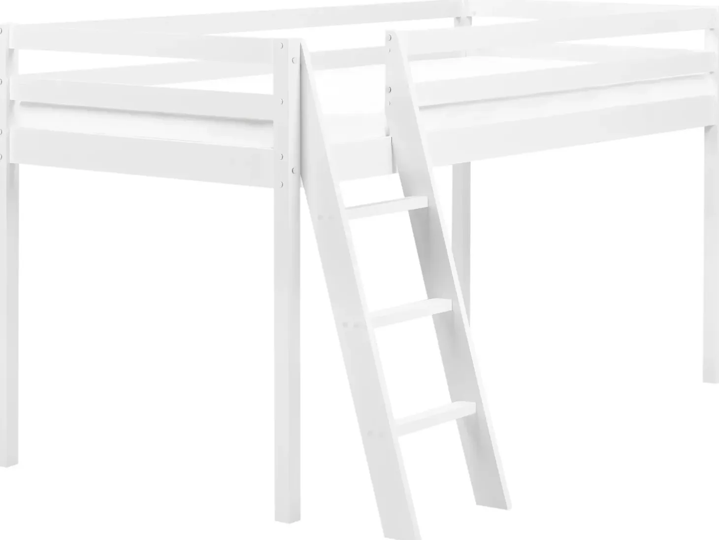 Clearance Łóżko na antresoli Drewno sosnowe ASCOUX 90 x 200 cm Dzieci Łóżka Piętrowe|Łóżka Drewniane