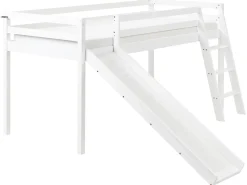 Online Łóżko na antresoli Drewno sosnowe STAPLE 90 x 200 cm Ze zjeżdżalnią Dzieci Łóżka Piętrowe|Łóżka Drewniane