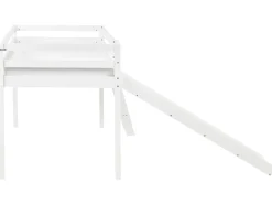 Online Łóżko na antresoli Drewno sosnowe STAPLE 90 x 200 cm Ze zjeżdżalnią Dzieci Łóżka Piętrowe|Łóżka Drewniane