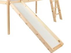 Online Łóżko na antresoli Drewno sosnowe STAPLE 90 x 200 cm Ze zjeżdżalnią Jasno Dzieci Łóżka Piętrowe|Łóżka Drewniane