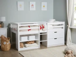 Best Łóżko na antresoli Drewno SUSVILLE 90 x 200 cm Dzieci Łóżka Drewniane|Wszystkie Meble I Akcesoria Dziecięce