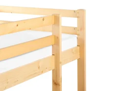 Outlet Łóżko na antresoli z biurkiem Drewno sosnowe LOURY 90 x 200 cm Jasno Dzieci Łóżka Drewniane|Wszystkie Meble I Akcesoria Dziecięce