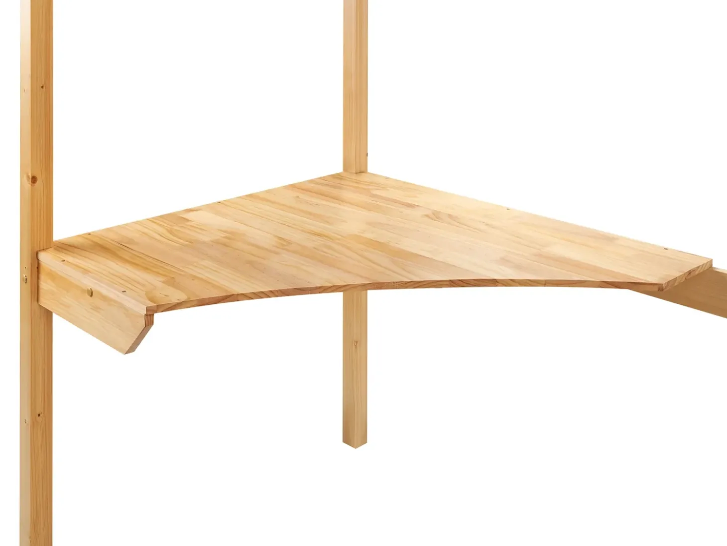 Outlet Łóżko na antresoli z biurkiem Drewno sosnowe LOURY 90 x 200 cm Jasno Dzieci Łóżka Drewniane|Wszystkie Meble I Akcesoria Dziecięce