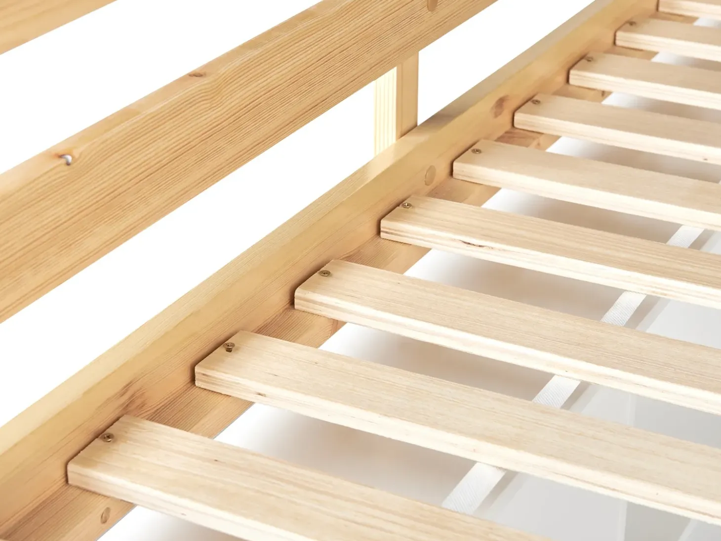 Clearance Łóżko na antresoli z biurkiem Drewno sosnowe FOUCAMONT 90 x 200 cm Jasnobrązowy Dzieci Łóżka Piętrowe|Łóżka Drewniane