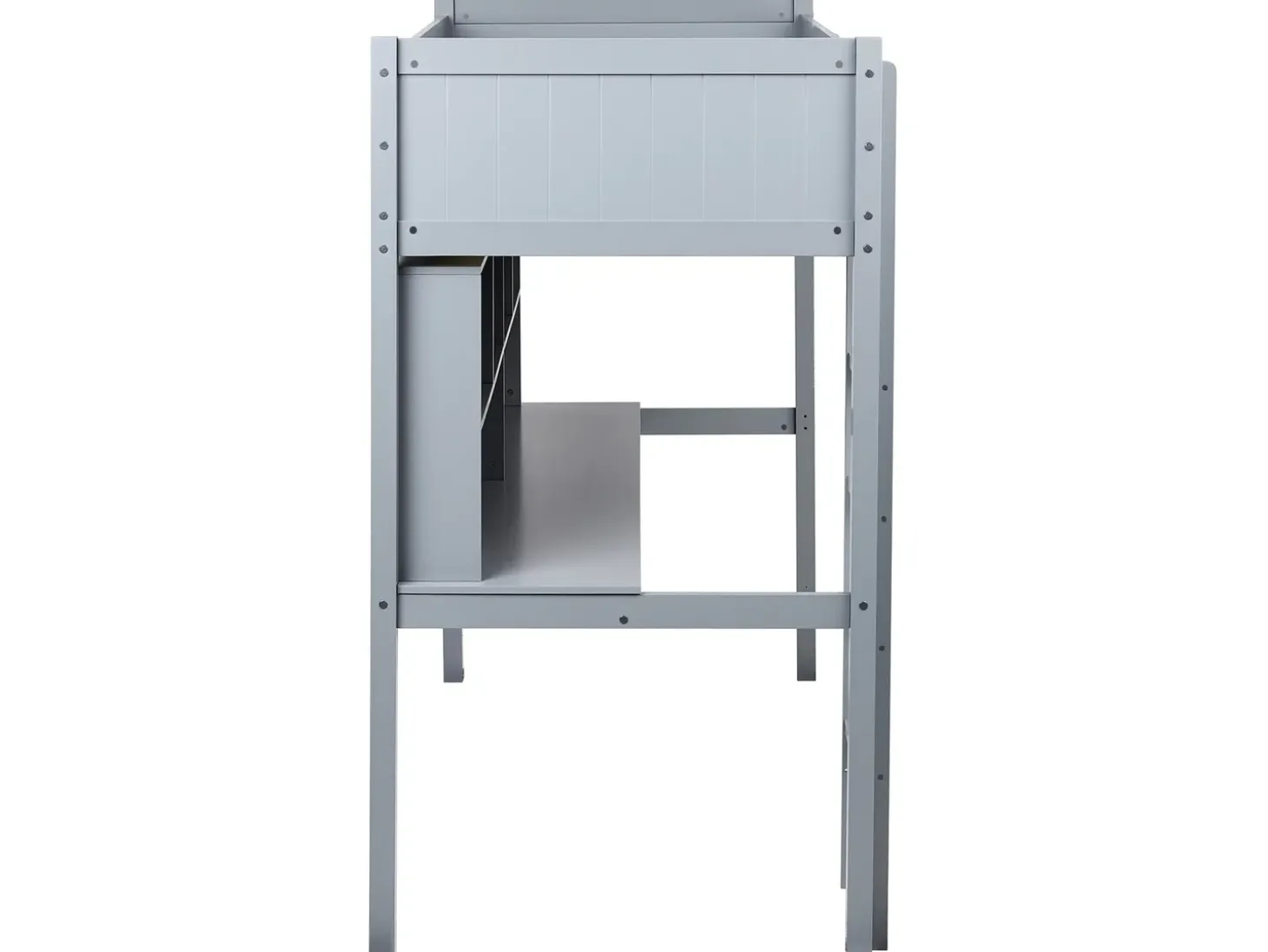 Discount Łóżko na antresoli z biurkiem Drewno sosnowe FOUCAMONT 90 x 200 cm Dzieci Łóżka Piętrowe|Łóżka Drewniane