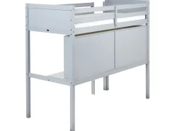 Discount Łóżko na antresoli z biurkiem Drewno sosnowe FOUCAMONT 90 x 200 cm Dzieci Łóżka Piętrowe|Łóżka Drewniane