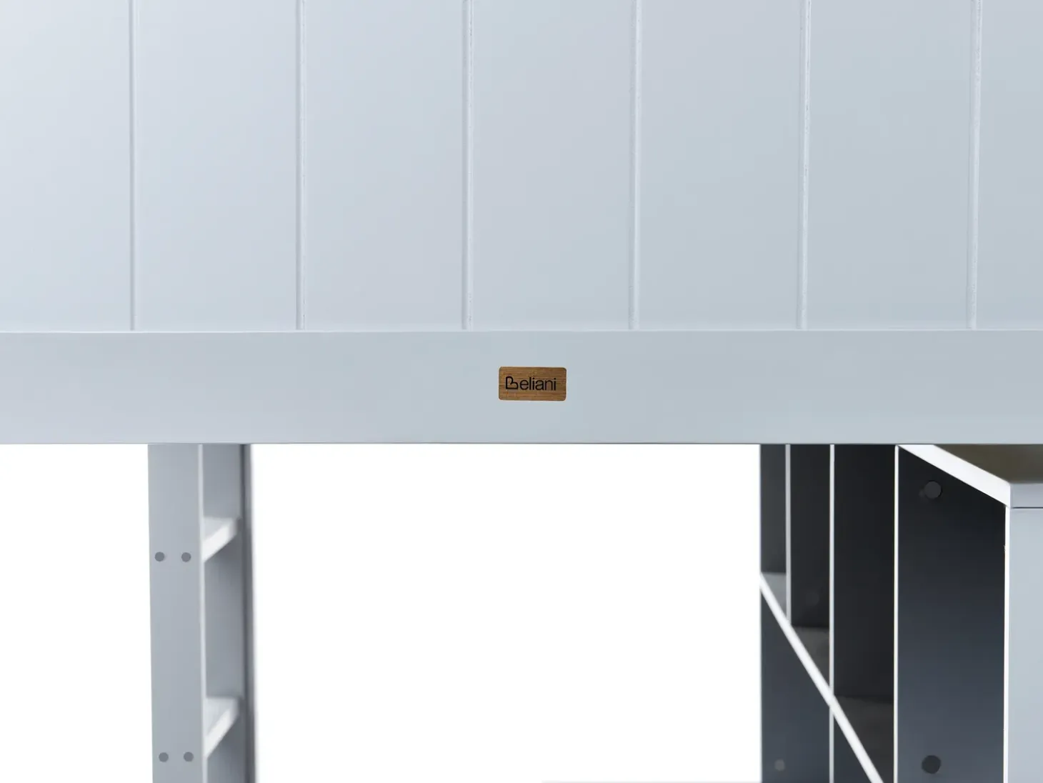 Discount Łóżko na antresoli z biurkiem Drewno sosnowe FOUCAMONT 90 x 200 cm Dzieci Łóżka Piętrowe|Łóżka Drewniane