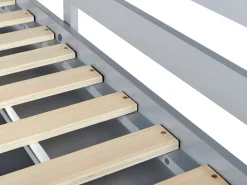 Discount Łóżko na antresoli z biurkiem Drewno sosnowe FOUCAMONT 90 x 200 cm Dzieci Łóżka Piętrowe|Łóżka Drewniane
