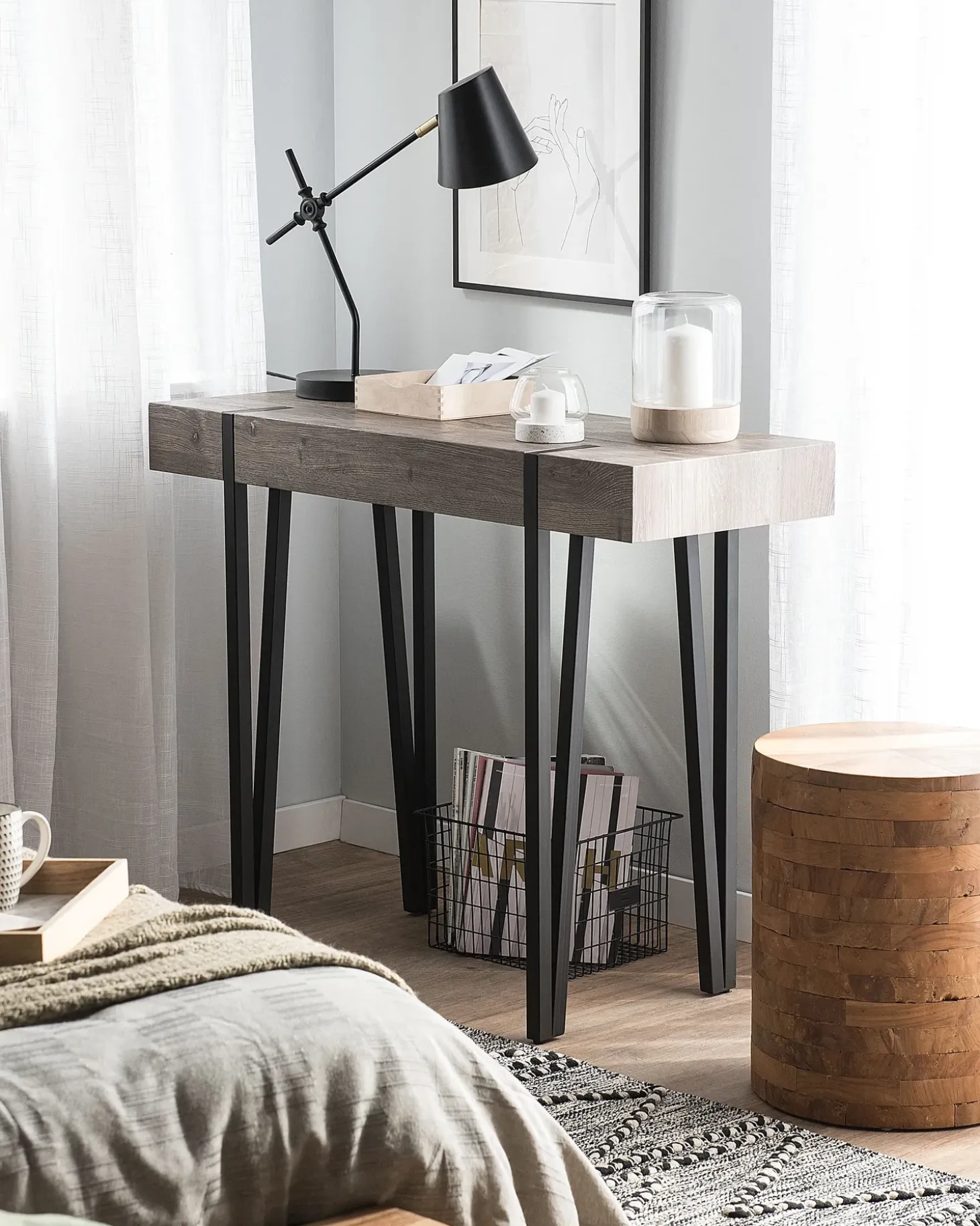 Outlet ADENA Brązowy Konsole|Wszystkie Stoły