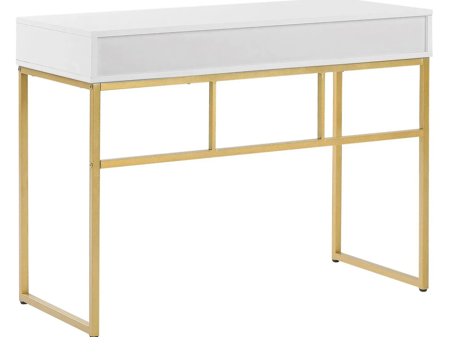 Clearance Konsola DAPHNE Biały/ złoty 100 cm 48 cm z szufladami Dzieci Wszystkie Biurka|Biurka Domowe
