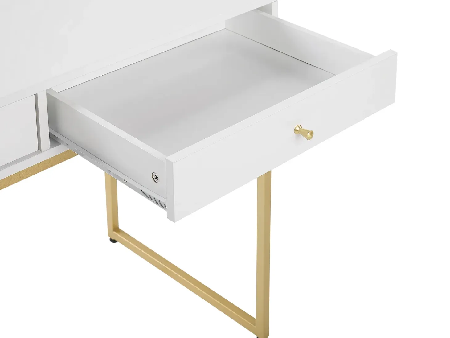 Clearance Konsola DAPHNE Biały/ złoty 100 cm 48 cm z szufladami Dzieci Wszystkie Biurka|Biurka Domowe