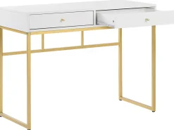 Clearance Konsola DAPHNE Biały/ złoty 100 cm 48 cm z szufladami Dzieci Wszystkie Biurka|Biurka Domowe