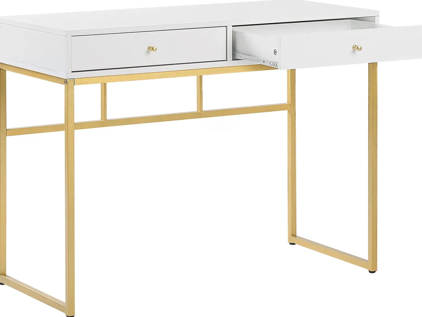 Clearance Konsola DAPHNE Biały/ złoty 100 cm 48 cm z szufladami Dzieci Wszystkie Biurka|Biurka Domowe
