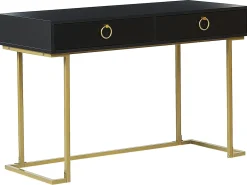 Hot Konsola WESTPORT Czarny/ złoty 115 cm 50 cm z szufladami Dzieci Wszystkie Biurka|Biurka Domowe