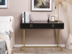 Hot Konsola WESTPORT Czarny/ złoty 115 cm 50 cm z szufladami Dzieci Wszystkie Biurka|Biurka Domowe