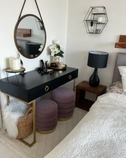 Hot Konsola WESTPORT Czarny/ złoty 115 cm 50 cm z szufladami Dzieci Wszystkie Biurka|Biurka Domowe