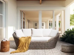 Łóżko ogrodowe CAVO Rattan Naturalny
