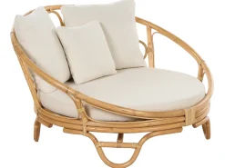 Łóżko ogrodowe ROSSANO Rattan Naturalny