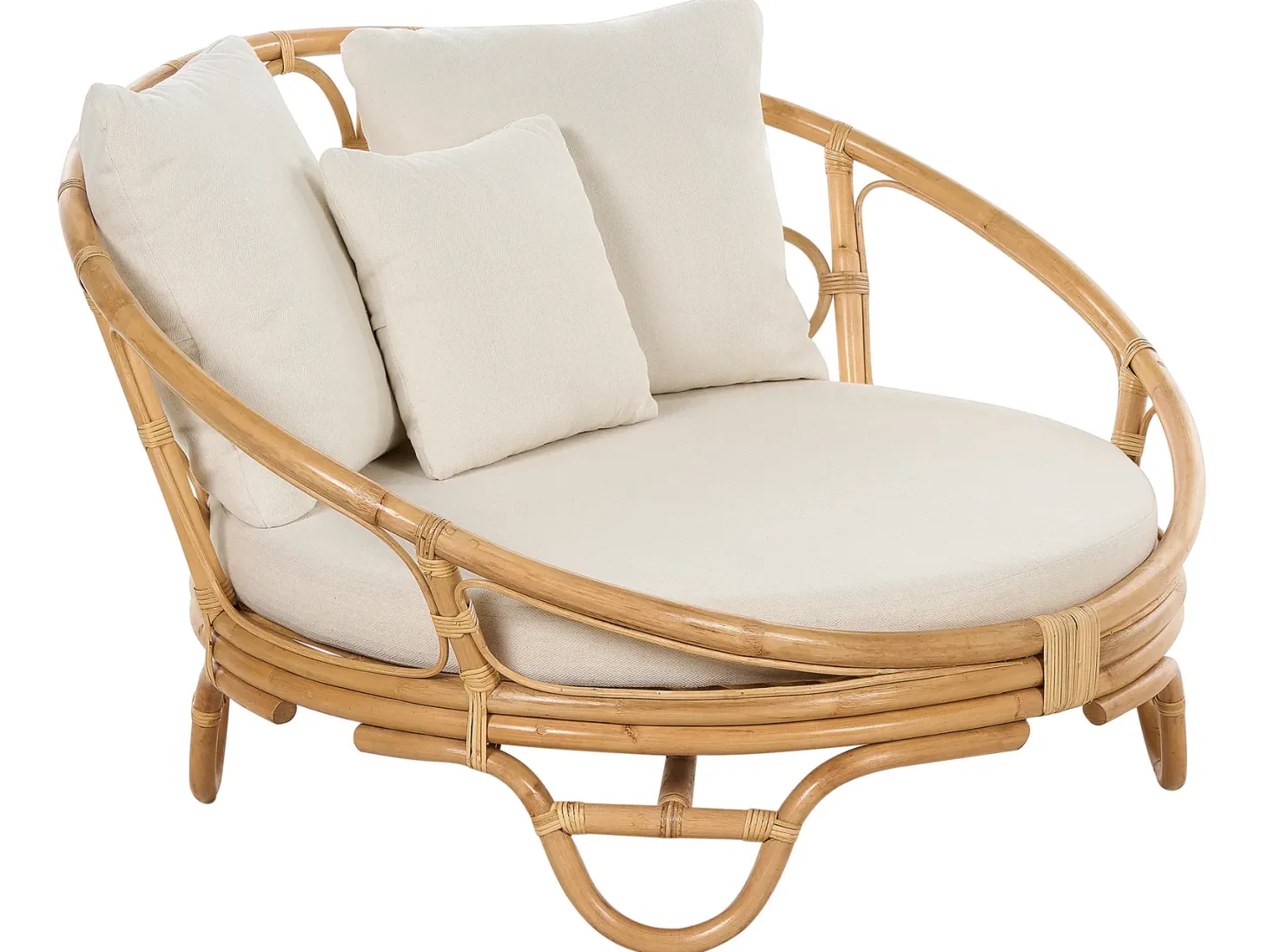 Łóżko ogrodowe ROSSANO Rattan Naturalny