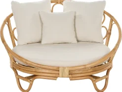 Łóżko ogrodowe ROSSANO Rattan Naturalny