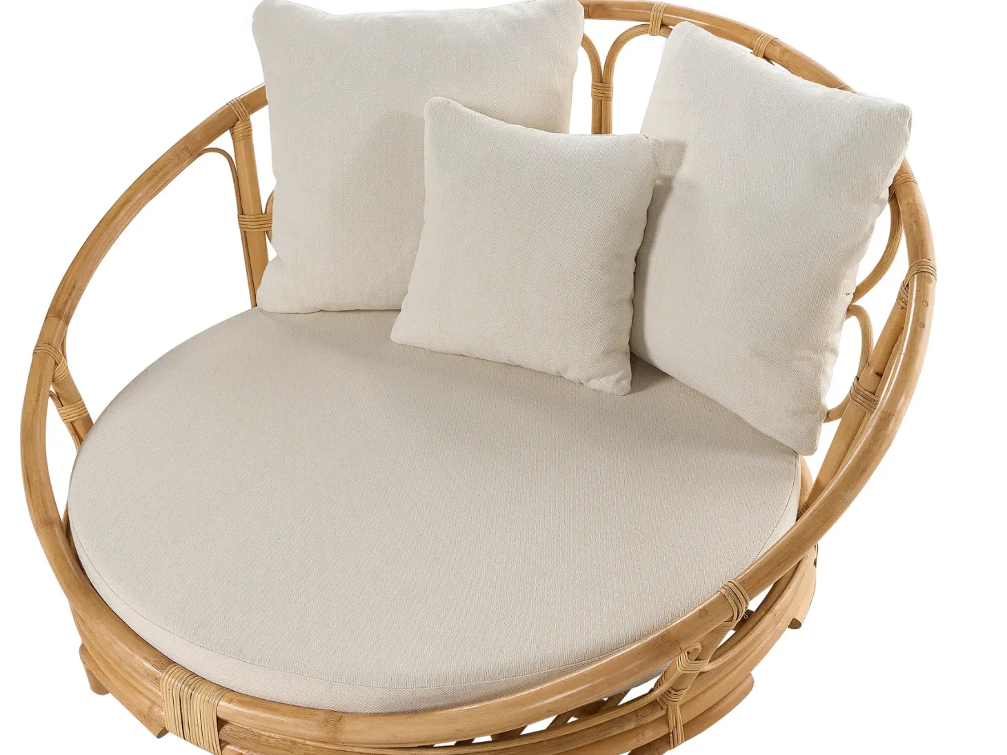 Łóżko ogrodowe ROSSANO Rattan Naturalny