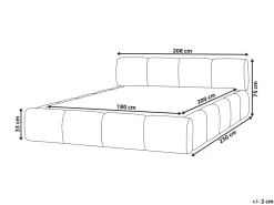Clearance Łóżko ORVILLE 180 x 200 cm Złamana biel Łóżka Tapicerowane|Łóżka Podwójne