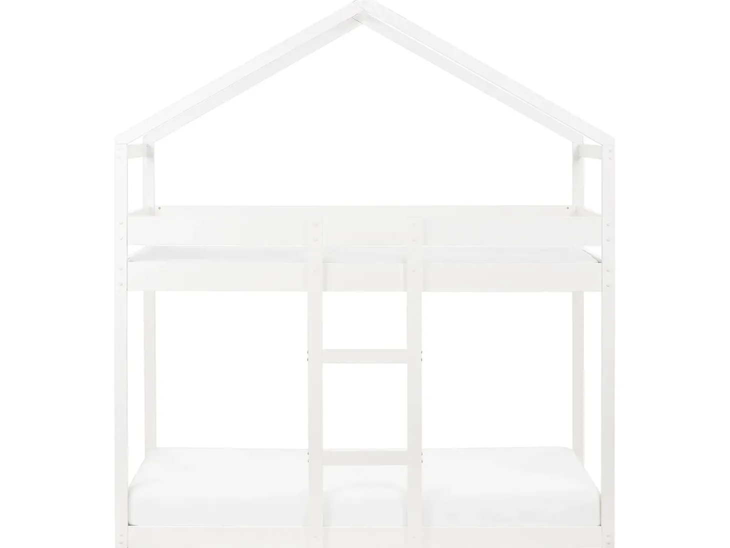 Sale Łóżko piętrowe Domek Drewno sosnowe LABATUT 90 x 200 cm Dzieci Łóżka Piętrowe|Łóżka Drewniane