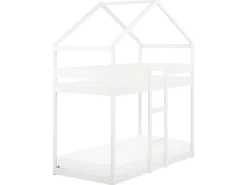 Sale Łóżko piętrowe Domek Drewno sosnowe LABATUT 90 x 200 cm Dzieci Łóżka Piętrowe|Łóżka Drewniane