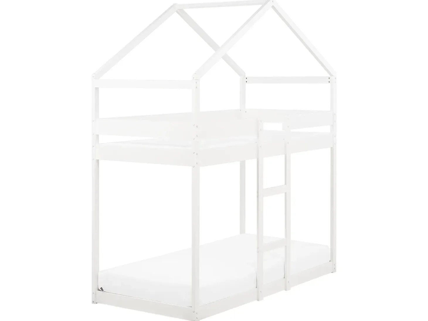 Sale Łóżko piętrowe Domek Drewno sosnowe LABATUT 90 x 200 cm Dzieci Łóżka Piętrowe|Łóżka Drewniane
