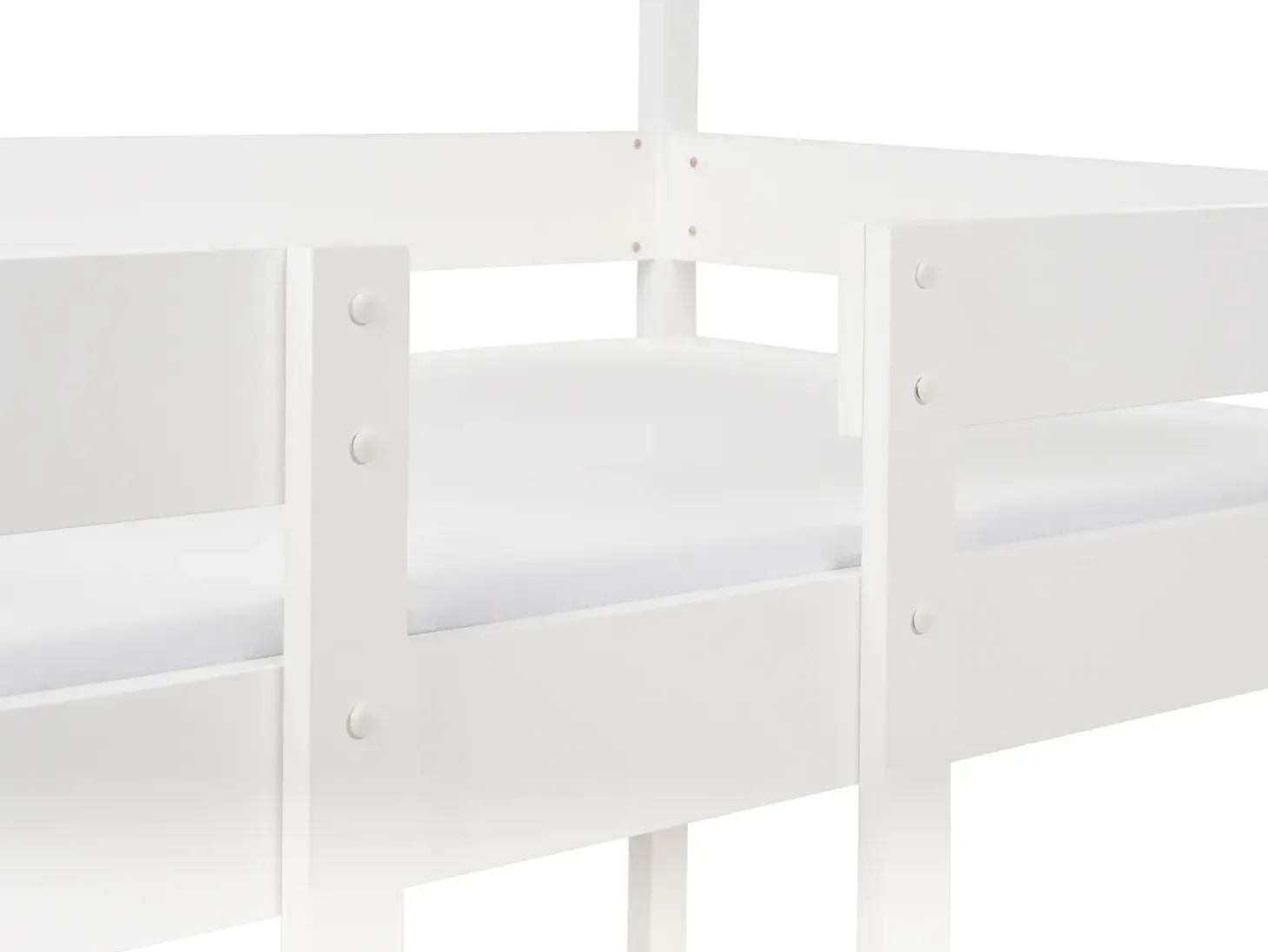 Sale Łóżko piętrowe Domek Drewno sosnowe LABATUT 90 x 200 cm Dzieci Łóżka Piętrowe|Łóżka Drewniane