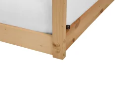 New Łóżko piętrowe Domek Drewno sosnowe LABATUT 90 x 200 cm Jasno Dzieci Łóżka Piętrowe|Łóżka Drewniane