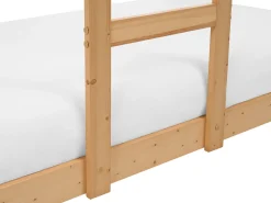 New Łóżko piętrowe Domek Drewno sosnowe LABATUT 90 x 200 cm Jasno Dzieci Łóżka Piętrowe|Łóżka Drewniane