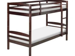 Discount Łóżko piętrowe Drewno sosnowe REGAT 90 x 200 cm Ciemno Dzieci Łóżka Piętrowe|Łóżka Drewniane