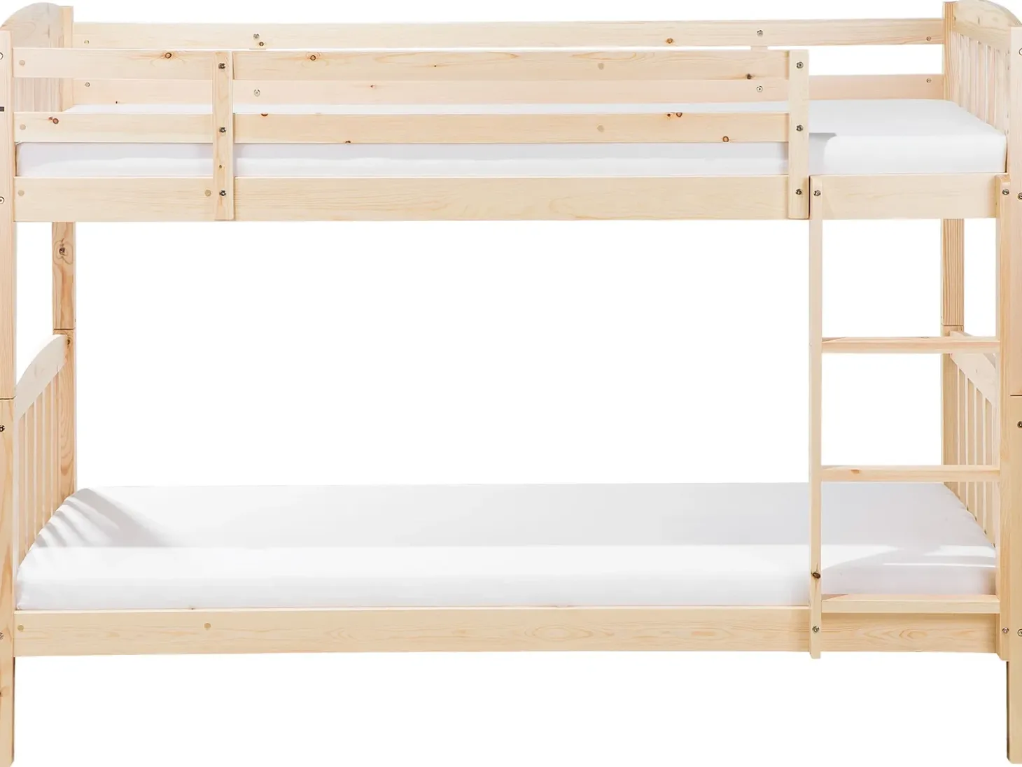 Sale Łóżko piętrowe Drewno sosnowe REVIN 90 x 200 cm Jasno Dzieci Łóżka Piętrowe|Łóżka Drewniane