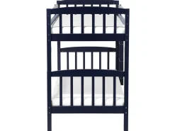 Online Drewno sosnowe REVIN 90 x 200 cm Granatowy Dzieci Łóżka Piętrowe|Łóżka Drewniane