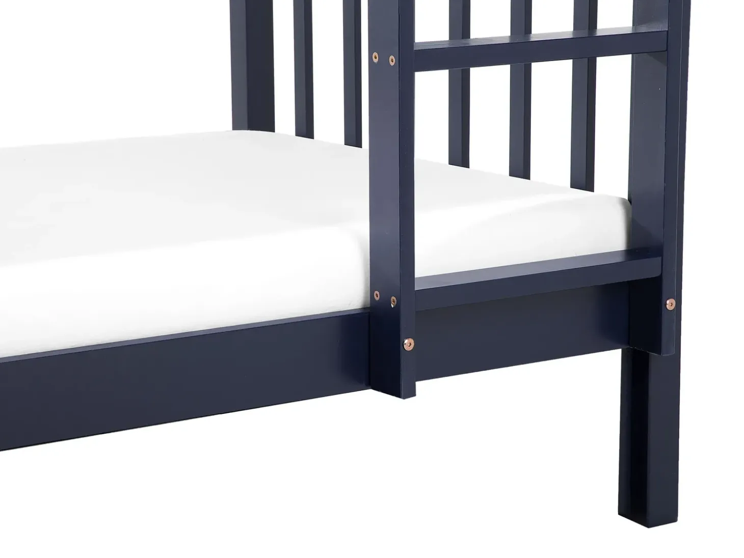 Online Drewno sosnowe REVIN 90 x 200 cm Granatowy Dzieci Łóżka Piętrowe|Łóżka Drewniane