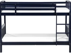 Online Drewno sosnowe REVIN 90 x 200 cm Granatowy Dzieci Łóżka Piętrowe|Łóżka Drewniane