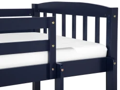 Online Drewno sosnowe REVIN 90 x 200 cm Granatowy Dzieci Łóżka Piętrowe|Łóżka Drewniane