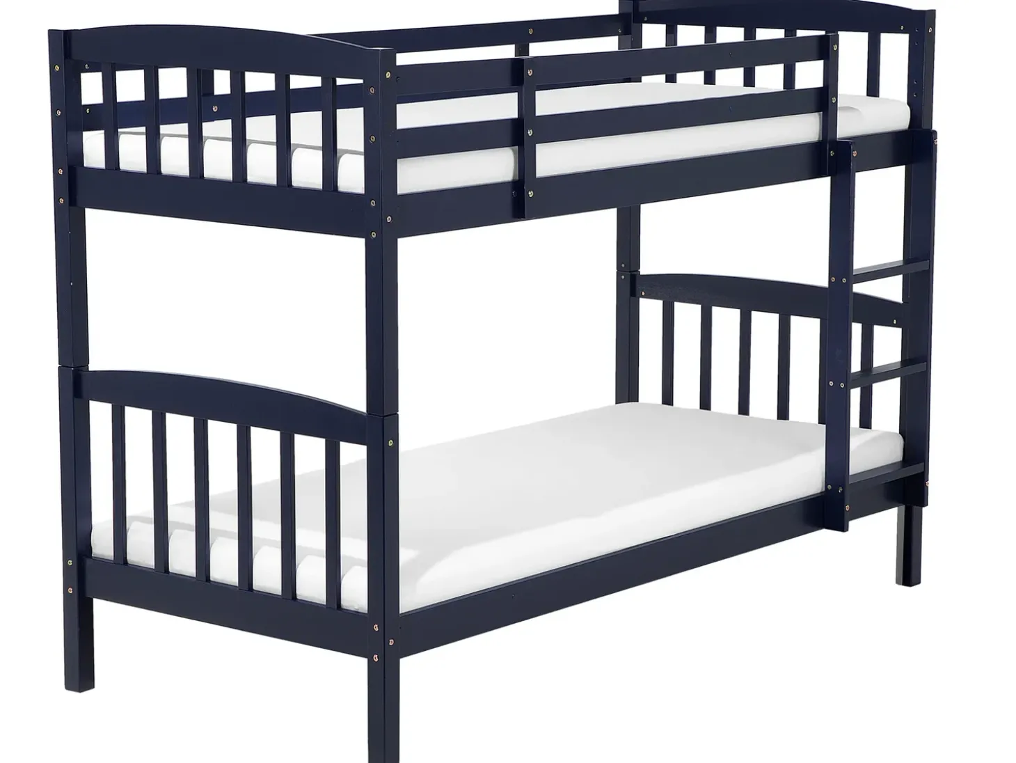 Online Drewno sosnowe REVIN 90 x 200 cm Granatowy Dzieci Łóżka Piętrowe|Łóżka Drewniane