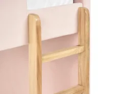 Online Łóżko piętrowe Welur CHOCQUES 90 x 200 cm Pastelowy róż Dzieci Łóżka Piętrowe|Wszystkie Meble I Akcesoria Dziecięce