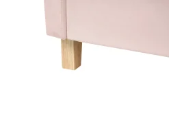 Online Łóżko piętrowe Welur CHOCQUES 90 x 200 cm Pastelowy róż Dzieci Łóżka Piętrowe|Wszystkie Meble I Akcesoria Dziecięce